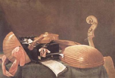 Evaristo Baschenis Still Life of Musical Instruments (mk14) Norge oil painting art